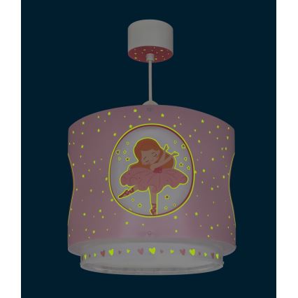 Dalber 60912 - Vaikiškas šviestuvas PRINCESS DANCE 1xE27/15W/230V rožinis