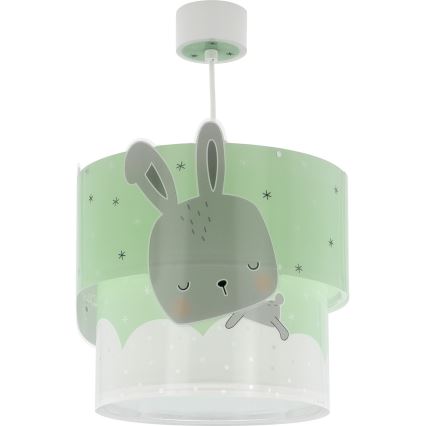 Dalber 61152H - Vaikiškas sietynas BUNNY 1xE27/60W/230V žalias