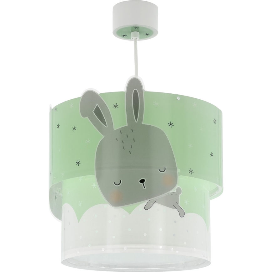 Dalber 61152H - Vaikiškas sietynas BUNNY 1xE27/60W/230V žalias