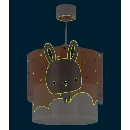Dalber 61152S - Vaikiškas sietynas BUNNY 1xE27/60W/230V oranžinė