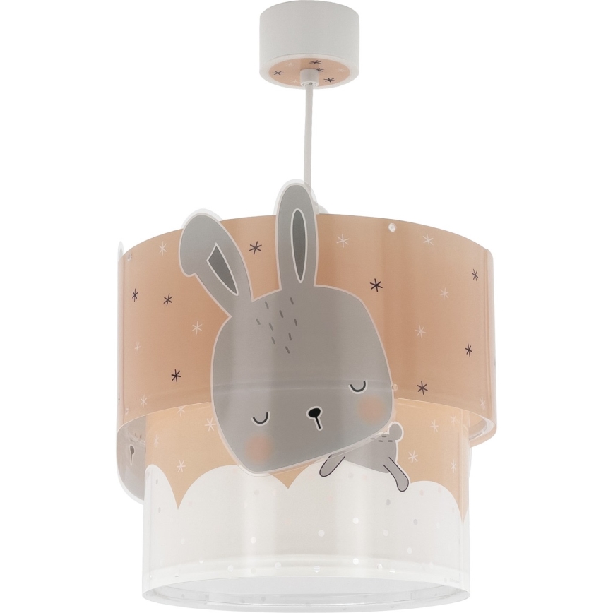 Dalber 61152S - Vaikiškas sietynas BUNNY 1xE27/60W/230V oranžinė