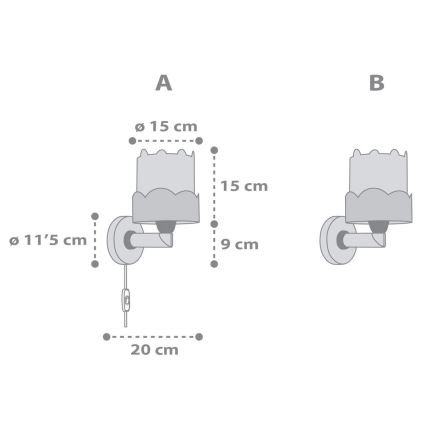 Dalber 61159H - Vaikiškas sieninis šviestuvas BUNNY 1xE27/60W/230V žalias