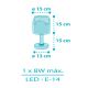 Dalber 61171T - Vaikiškas šviestuvas WHALE DREAMS 1xE14/8W/230V mėlyna