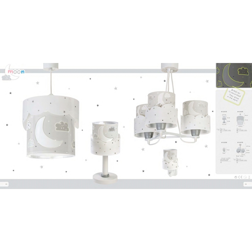 Dalber 61235E - LED lizdo lempa MOON 1xE14/0,3W/230V