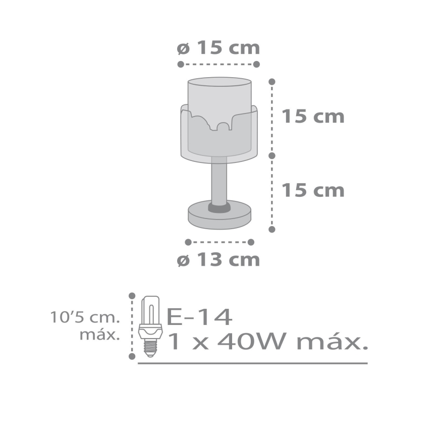 Dalber 61681 - Vaikiškas šviestuvas BABY TRAVEL 1xE14/40W/230V