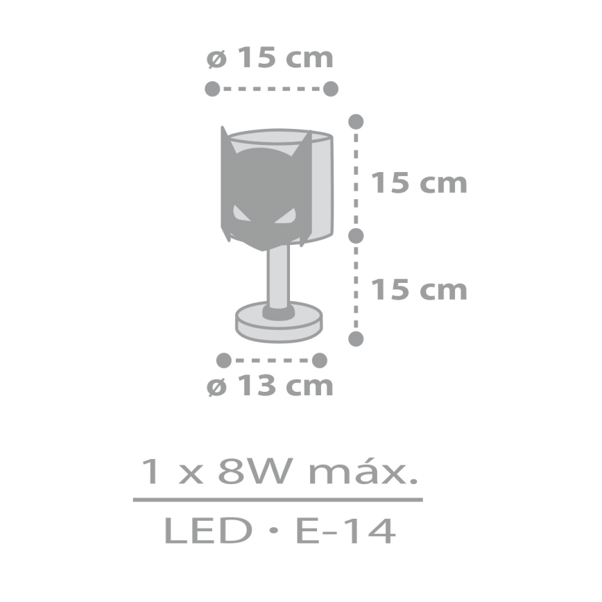 Dalber 61801 - Vaikiškas šviestuvas DARK HERO 1xE14/8W/230V