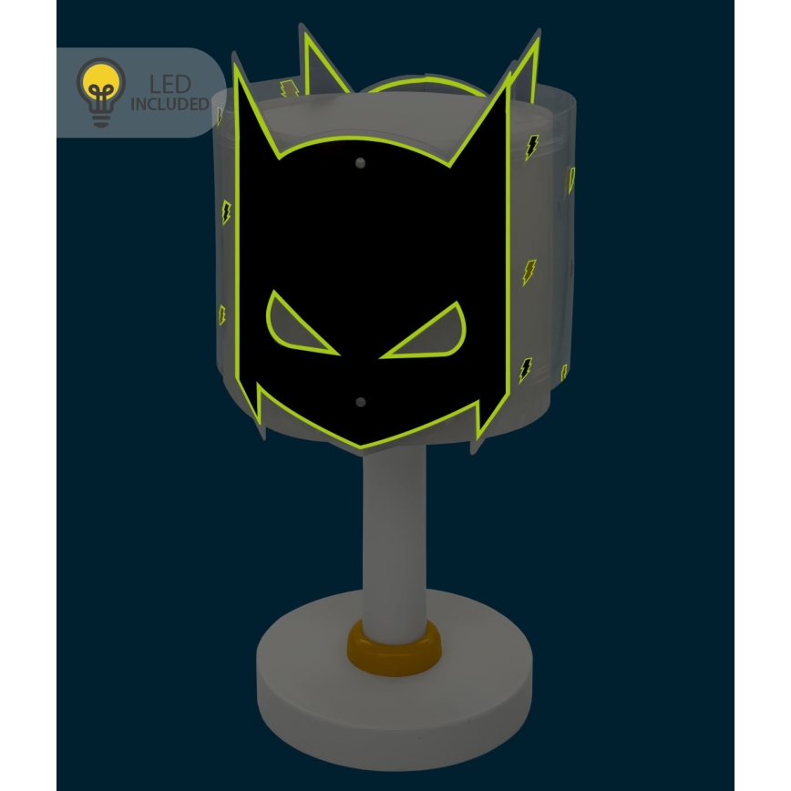 Dalber 61801N - LED vaikiška stalinė lempa DARK HERO 1xG4/4W/230V balta/juoda