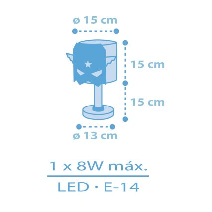 Dalber 61811 - Vaikiškas šviestuvas MĖLYNA HERO 1xE14/8W/230V