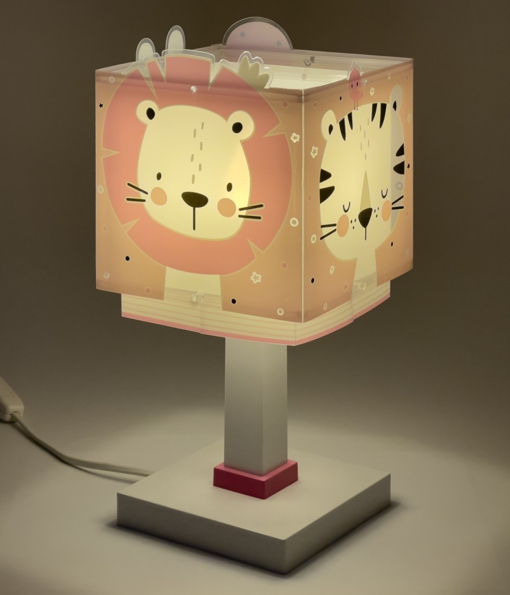 Dalber 63111NS - LED vaikiška naktinė lempa BABY JUNGLE 1xG4/4W/230V rožinė