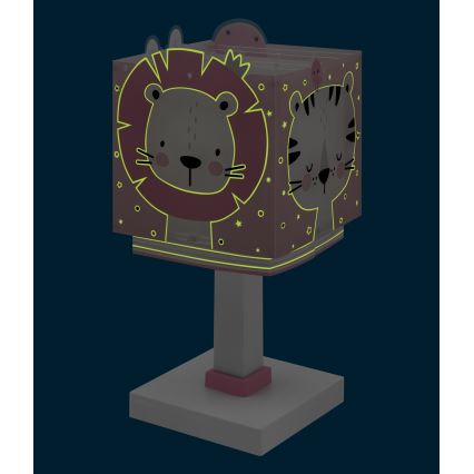 Dalber 63111NS - LED vaikiška naktinė lempa BABY JUNGLE 1xG4/4W/230V rožinė