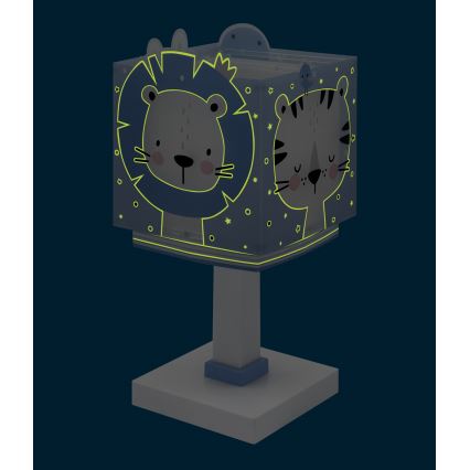 Dalber 63111NT - LED vaikiška stalinė lempa BABY JUNGLE 1xG4/4W/230V mėlyna