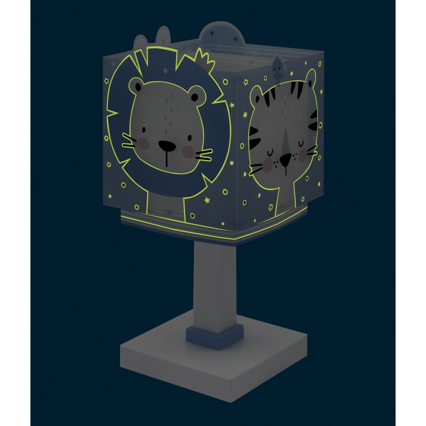 Dalber 63111NT - LED vaikiška stalinė lempa BABY JUNGLE 1xG4/4W/230V mėlyna