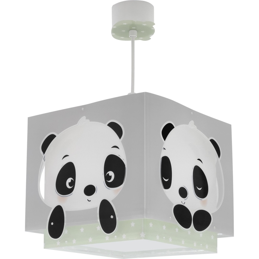 Dalber 63162H - Vaikiškas sietynas PANDA 1xE27/60W/230V žalias