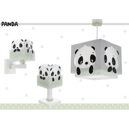 Dalber 63162H - Vaikiškas sietynas PANDA 1xE27/60W/230V žalias