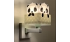 Dalber 63169H - Vaikiškas sieninis šviestuvas PANDA 1xE27/60W/230V žalias