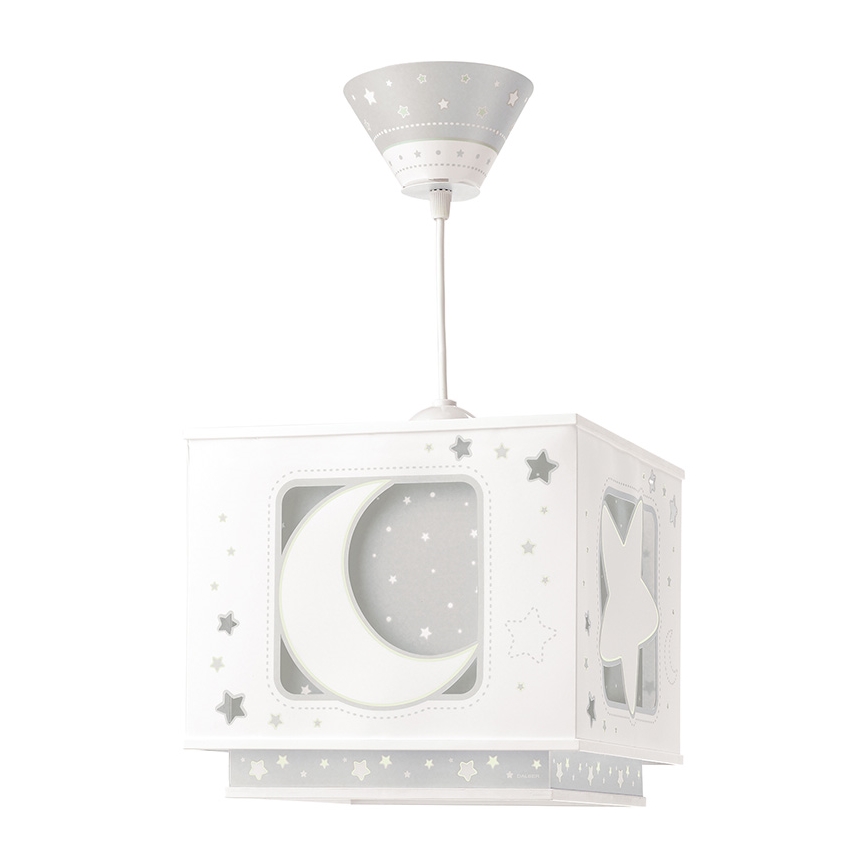 Dalber 63232E - Vaikiškas sietynas MOON LIGHT 1xE27/60W/230V