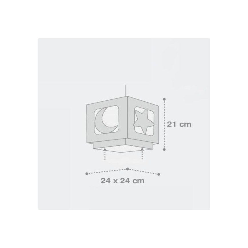 Dalber 63232E - Vaikiškas sietynas MOON LIGHT 1xE27/60W/230V