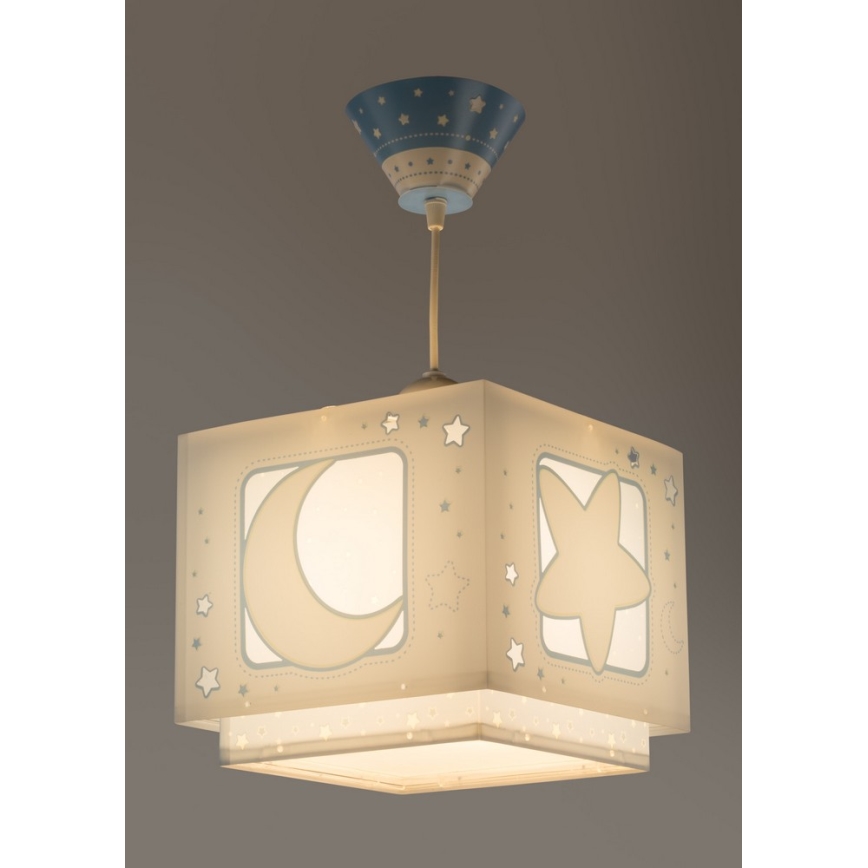Dalber 63232T - Vaikiškas sietynas MOON LIGHT 1xE27/60W/230V