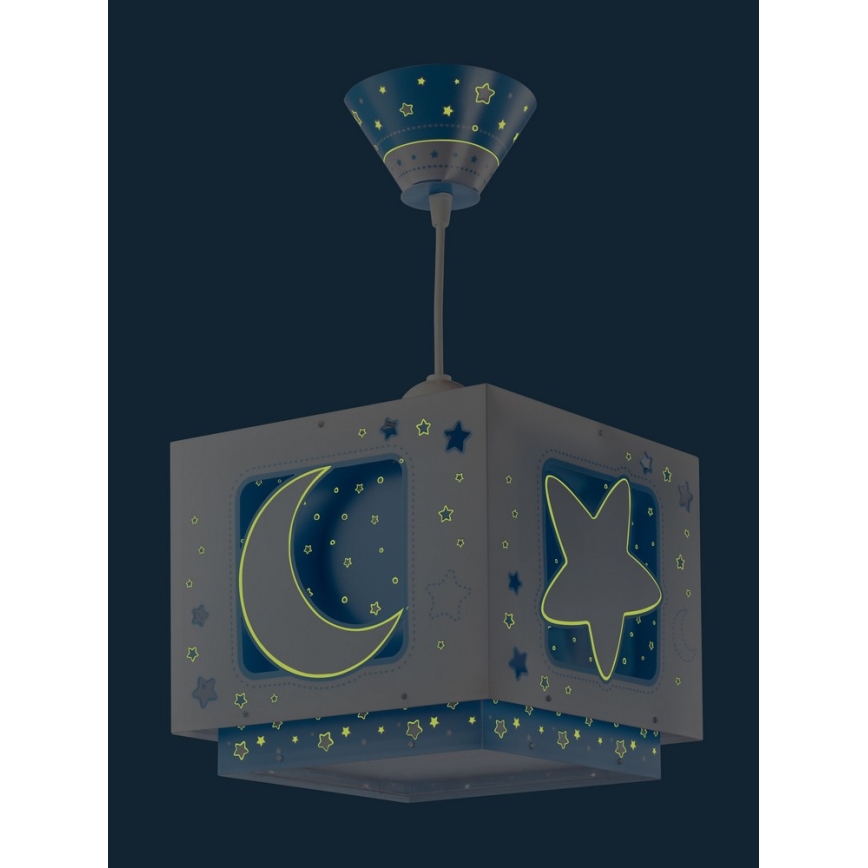 Dalber 63232T - Vaikiškas sietynas MOON LIGHT 1xE27/60W/230V
