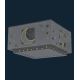 Dalber 63236E - Vaikiškas lubinis šviestuvas MOONLIGHT 2xE27/60W/230V pilkas