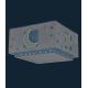 Dalber 63236T - Vaikiškas lubinis šviestuvas MOONLIGHT 2xE27/60W/230V mėlynas