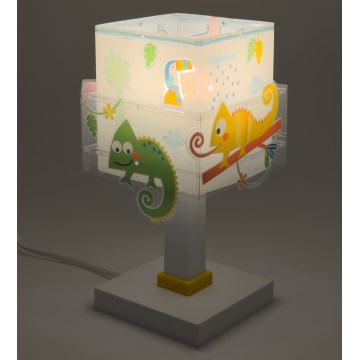 Dalber 63311N - LED vaikiška stalinė lempa HAPPY JUNGLE 1xG4/4W/230V spalvinga