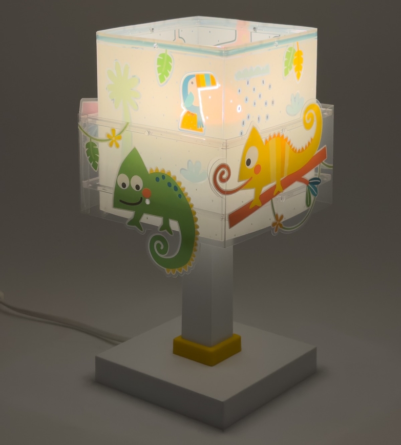 Dalber 63311N - LED vaikiška stalinė lempa HAPPY JUNGLE 1xG4/4W/230V spalvinga