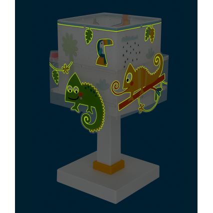 Dalber 63311N - LED vaikiška stalinė lempa HAPPY JUNGLE 1xG4/4W/230V spalvinga