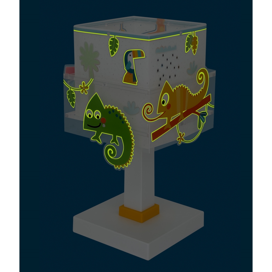 Dalber 63311N - LED vaikiška stalinė lempa HAPPY JUNGLE 1xG4/4W/230V spalvinga