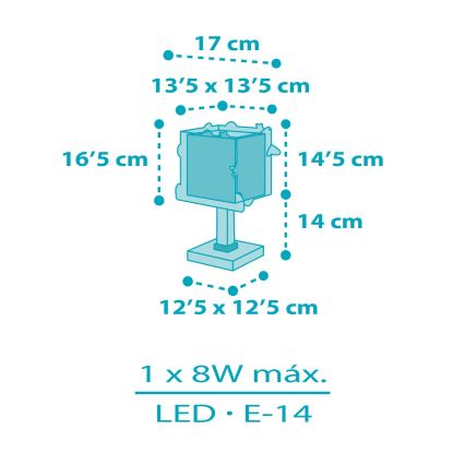 Dalber 63351 - Vaikiškas šviestuvas ROCKET 1xE14/8W/230V