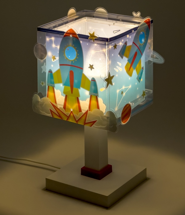 Dalber 63351N - LED vaikiška stalinė lempa ROCKET 1xG4/4W/230V, įvairiaspalvė