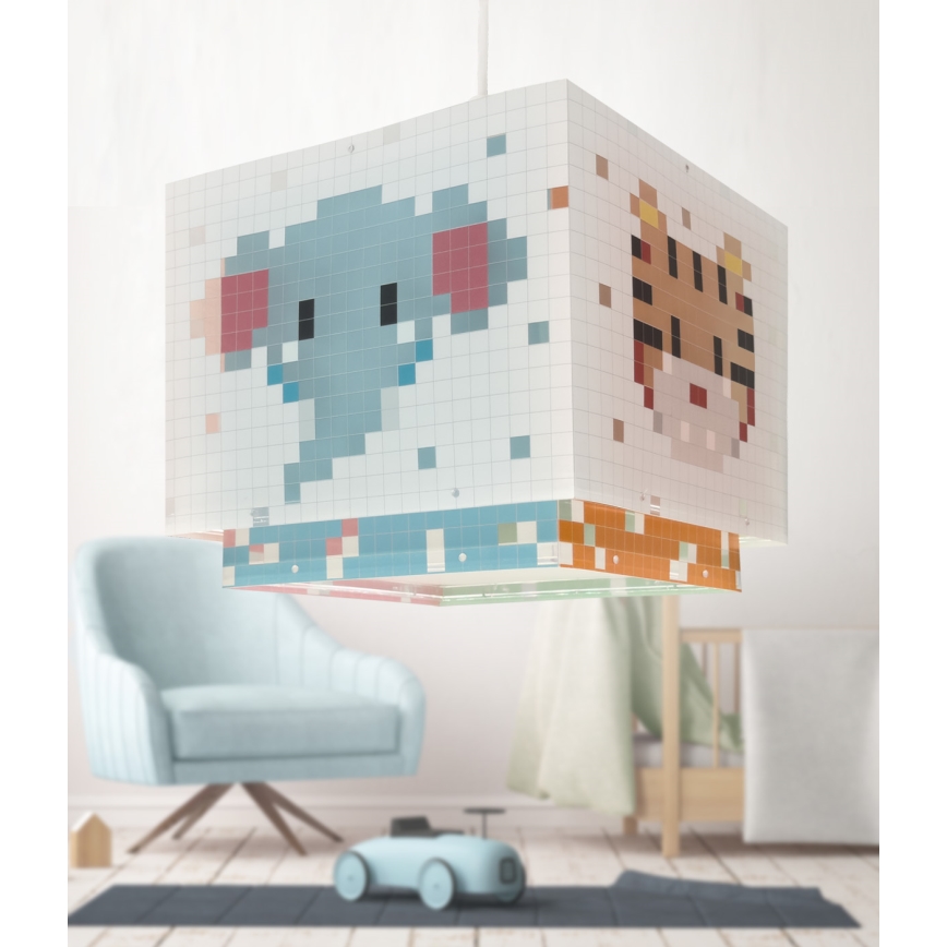 Dalber 63372 - Vaikiškas sietynas LITTLE PIXEL 1xE27/15W/230V