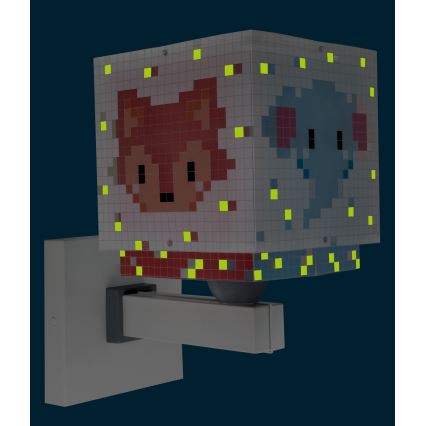 Dalber 63379 - Vaikiškas sieninis šviestuvas LITTLE PIXEL 1xE27/15W/230V