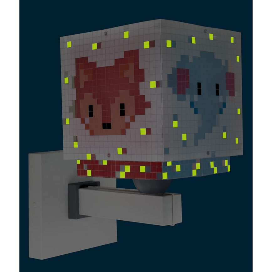 Dalber 63379 - Vaikiškas sieninis šviestuvas LITTLE PIXEL 1xE27/15W/230V