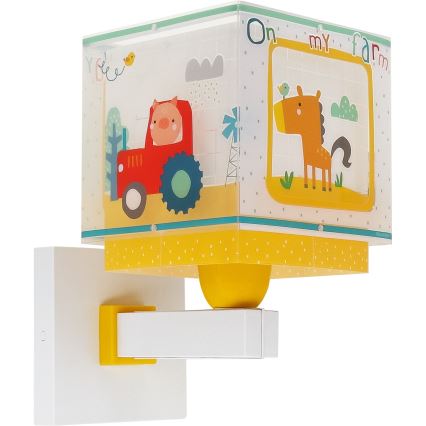 Dalber 63409 - Vaikiškas sieninis šviestuvas MY FARM 1xE27/15W/230V