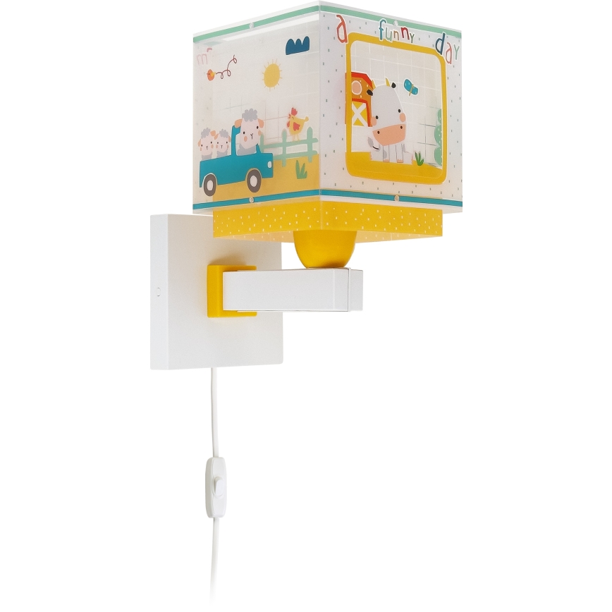 Dalber 63409 - Vaikiškas sieninis šviestuvas MY FARM 1xE27/15W/230V