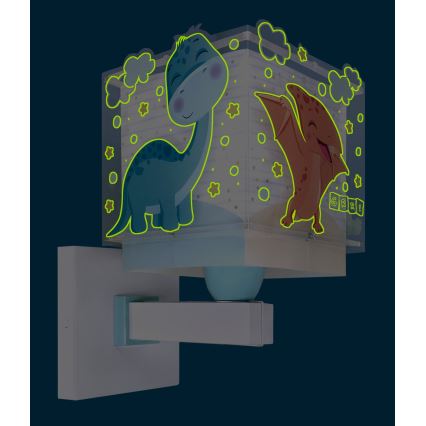 Dalber 63459 - Vaikiška sieninė lempa BABY DINOS 1xE27/15W/230V spalvinga
