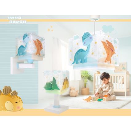 Dalber 63459 - Vaikiška sieninė lempa BABY DINOS 1xE27/15W/230V spalvinga