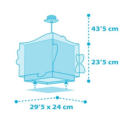 Dalber 63472 – Vaikiškas sietynas BABY SHARK 1xE27/60W/230V