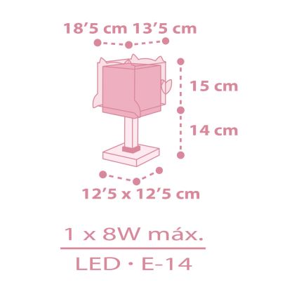 Dalber 64481 -  Vaikiškas šviestuvas LITTLE FRIENDS 1xE14/8W/230V