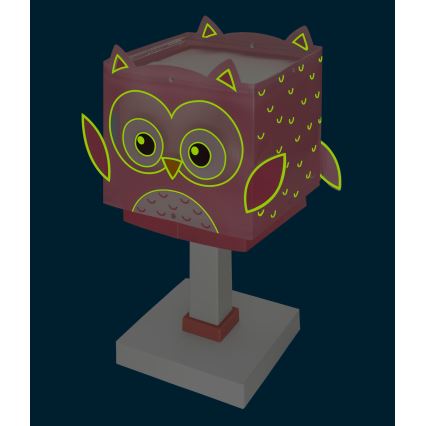 Dalber 64481N - LED vaikiška stalinė lempa LITTLE OWL 1xG4/4W/230V rožinė