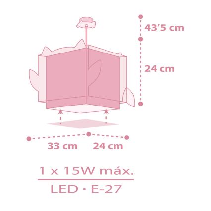 Dalber 64482 - Vaikiškas sietynas LITTLE FRIENDS 1xE27/15W/230V