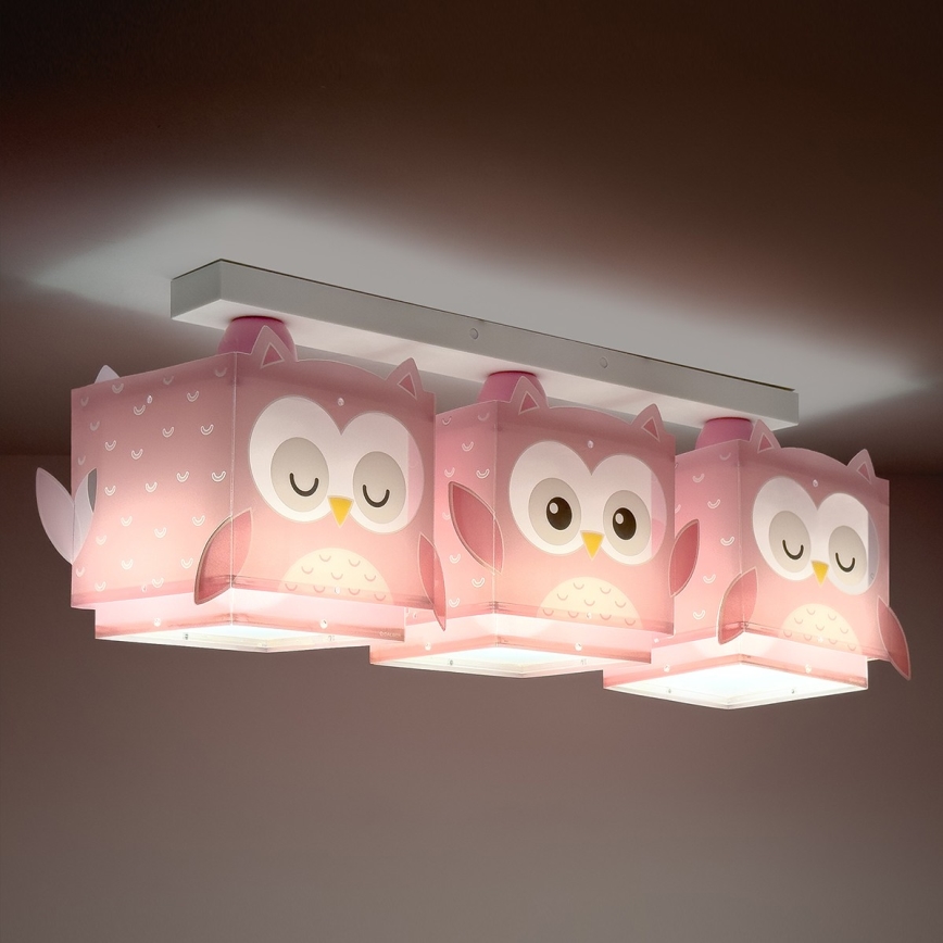 Dalber 64483 - Vaikiškas lubinis šviestuvas LITTLE FRIENDS 3xE27/15W/230V