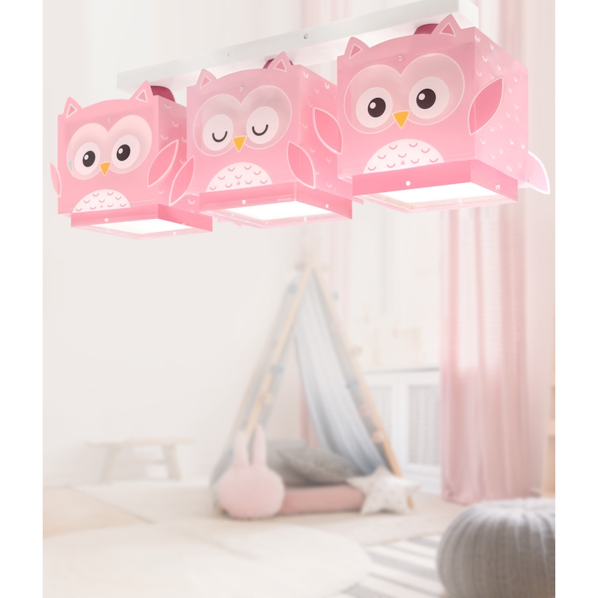 Dalber 64483 - Vaikiškas lubinis šviestuvas LITTLE FRIENDS 3xE27/15W/230V