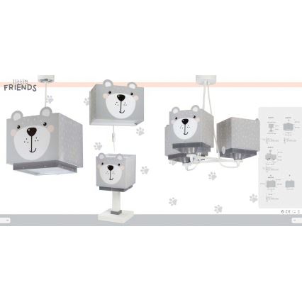 Dalber 64571 - Vaikiškas šviestuvas LITTLE TEDDY 1xE14/40W/230V