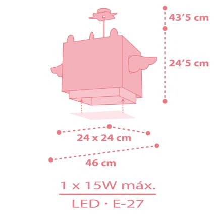 Dalber 64592 - Vaikiškas sietynas LITTLE UNICORN 1xE27/15W/230V