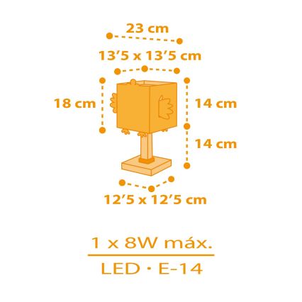 Dalber 64641 - Vaikiškas šviestuvas LITTLE CHICKEN 1xE14/8W/230V