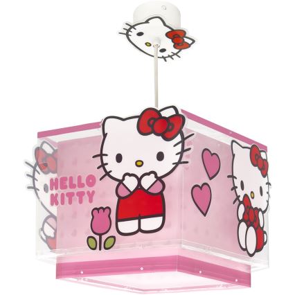 Dalber 73262 - Vaikiškas pakabinamas šviestuvas HELLO KITTY 1xE27/15W/230V rožinis