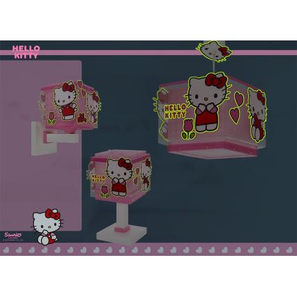 Dalber 73262 - Vaikiškas pakabinamas šviestuvas HELLO KITTY 1xE27/15W/230V rožinis