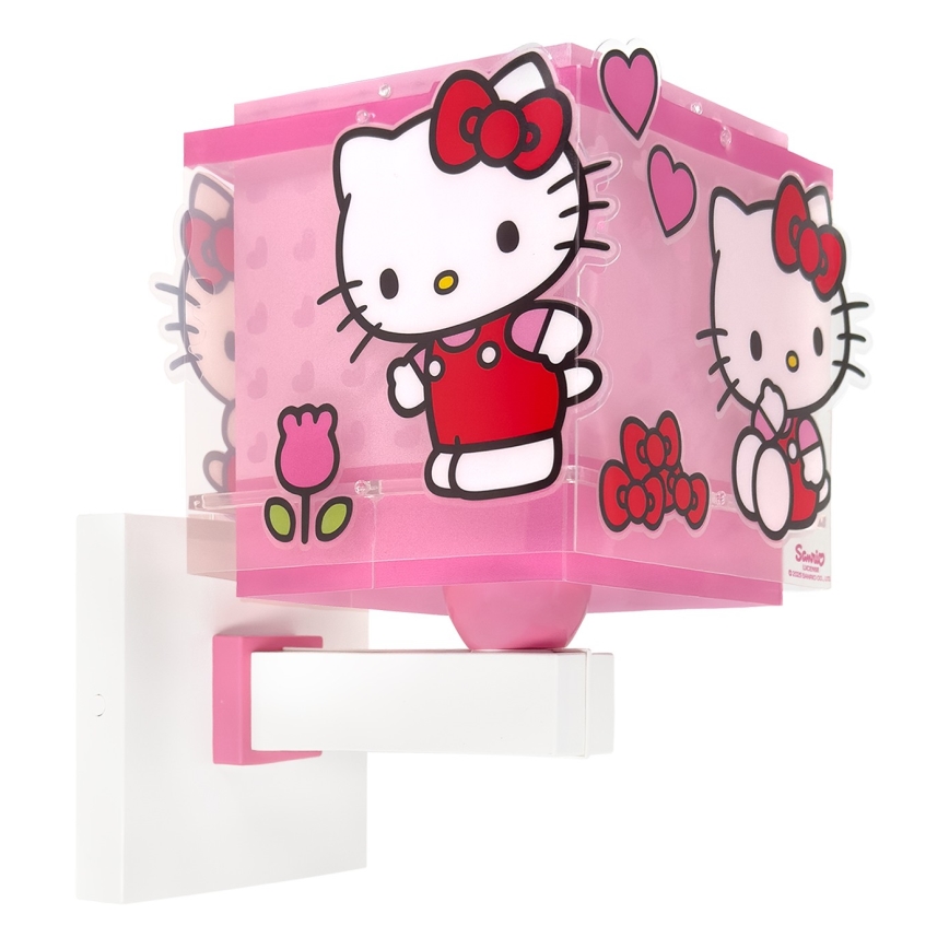 Dalber 73269 - Vaikiškas sieninis šviestuvas HELLO KITTY 1xE27/15W/230V rožinis